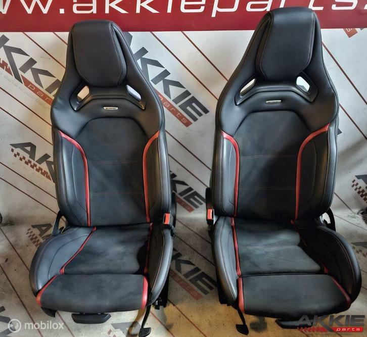 Mercedes A-klasse A35 A45 amg kuipstoelen rode stiksel, Auto-onderdelen, Interieur en Bekleding, Gebruikt, Ophalen of Verzenden