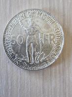 Belgisch Muntstuk 1835-1935  50Fr Wereldtentoonstelling/Leop, Zilver, Ophalen, Losse munt