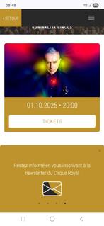 2 Billets concert francky goes to hollywood, Tickets en Kaartjes, Twee personen, Oktober