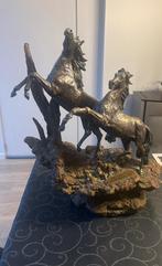 Beeld in brons met Paarden, Antiek en Kunst, Ophalen, Brons