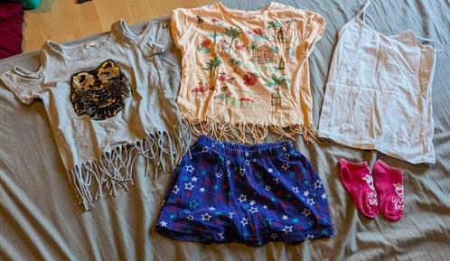 Lot 5 vêtements filles été 9ans/134, Kinderen en Baby's, Kinderkleding | Kinder-kledingpakketten, Zo goed als nieuw, Maat 134