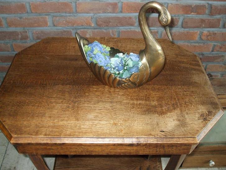 Grote zwaan in koper, Antiek en Kunst, Antiek | Brons en Koper, Koper, Ophalen