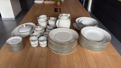 Service Schirnding Bavaria - blanc et or, Antiek en Kunst, Antiek | Servies compleet, Ophalen