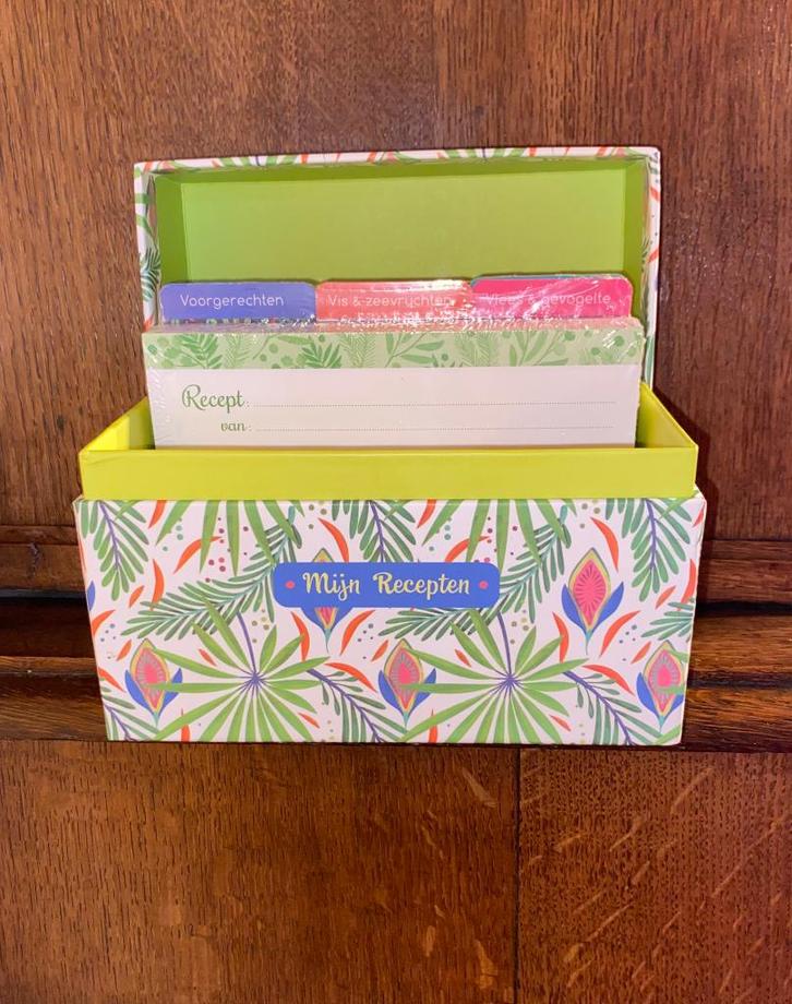 Mijn recepten - Doos met kaarten, Livres, Livres de cuisine, Neuf, Entrées et Soupes, Plat principal, Tapas, Snacks et Dim Sum