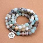 Amazoniet mala armband met Lotus bedel, Handtassen en Accessoires, Armbanden, Ophalen of Verzenden, Nieuw