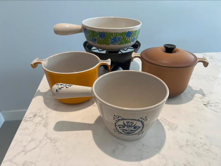 Le Creuset fonduepan of sets heel goede staat, Huis en Inrichting, Keuken | Potten en Pannen, Zo goed als nieuw, Overige typen