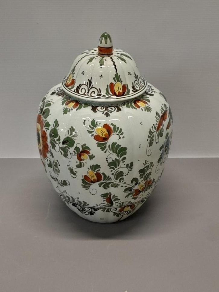 Handgeschilderde polychrome vaas (Delft), Antiek en Kunst, Antiek | Vazen, Ophalen