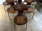 6 x 3103 Hammer Chairs by Arne Jacobsen for Fritz Hansen, Huis en Inrichting, Stoelen, Ophalen, Gebruikt, Bruin, Vijf, Zes of meer stoelen