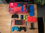 Nintendo Switch Mario Red & Blue Edition, Gebruikt, Ophalen, Switch 2019 Upgrade, Met 3 controllers of meer
