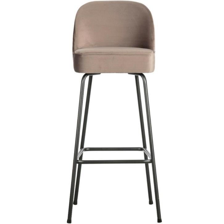 Barkruk Vogue Nougat 80 cm - BePureHome - 50%, Huis en Inrichting, Barkrukken, Nieuw, 60 tot 90 cm, Metaal, 3 krukken, Met voetsteun