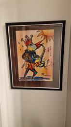 Reinier achter glas getekend slechts 150 euro, Antiek en Kunst, Kunst | Schilderijen | Modern, Ophalen of Verzenden