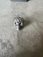 Herenring doodskop Police, Bijoux, Sacs & Beauté, Bagues, Fer ou Acier, Comme neuf, Homme, Argent