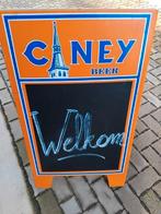 Bord en vlag van het bier Ciney,  enkel Afhalen, Verzamelen, Merken en Reclamevoorwerpen, Ophalen, Zo goed als nieuw