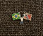 PIN - WORLD CUP USA 94 - BRAZILLIË - VOETBAL - FOOTBALL, Sport, Gebruikt, Speldje of Pin, Verzenden