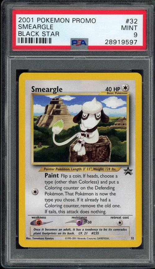 Smeargle PSA 9 - #32 - Promotion 2001 des Wizards Black Star, Hobby & Loisirs créatifs, Jeux de cartes à collectionner | Pokémon