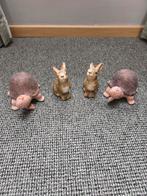 Figurines tortues et lapins en céramique – lot déco, Enlèvement