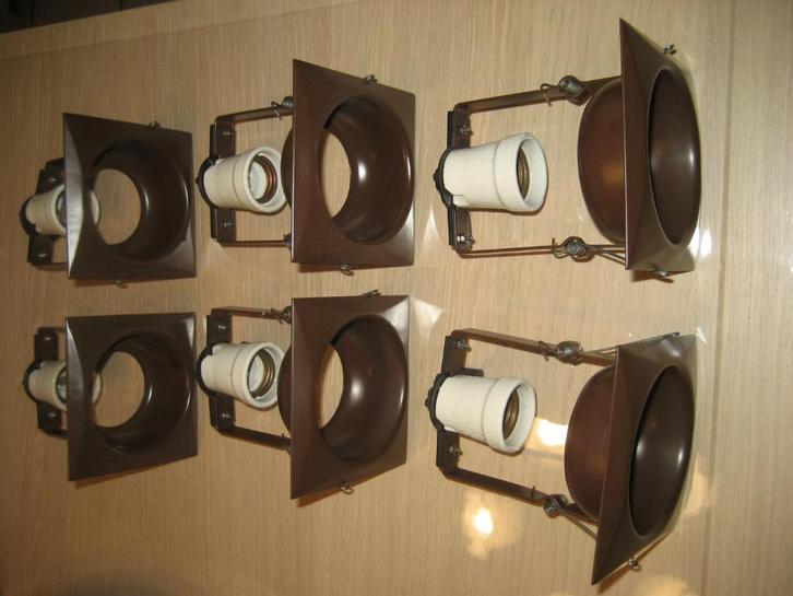 Grote inbouwspots behuizing, Huis en Inrichting, Lampen | Plafondlampen, Zo goed als nieuw, Metaal, Ophalen of Verzenden