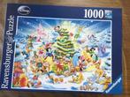 Puzzel Ravensburger 1000 stukjes Disney kerst, 500 à 1500 pièces, Puzzle, Utilisé, Enlèvement ou Envoi