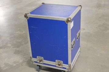 Flightcase 12HE - Stolpcase met binnenrack - blauw beschikbaar voor biedingen