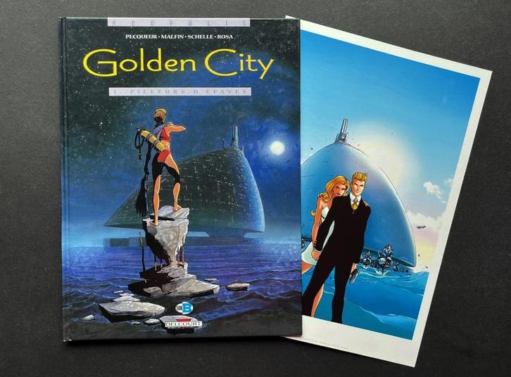 Golden City T1+Bonus-Pilleurs d'épaves-Malfin- 1999-Delcourt, Boeken, Stripverhalen, Verzenden