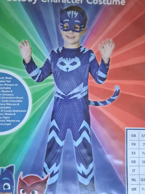 PJ Masks - Catboy verkleedkledij - Overall, masker en staart, Kinderen en Baby's, Carnavalskleding en Verkleedspullen, Zo goed als nieuw