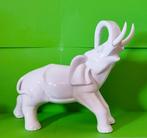 Vintage witte porseleinen Olifant beeld., Antiek en Kunst, Ophalen of Verzenden