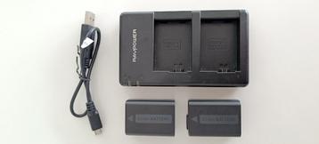 Dual batterijlader voor Sony A7 camera's / 2 sony batterijen, Audio, Tv en Foto, Ophalen, Gebruikt