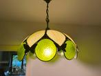 Glazen lamp met vlinders, Huis en Inrichting, Ophalen, Gebruikt, Glas, Tiffany