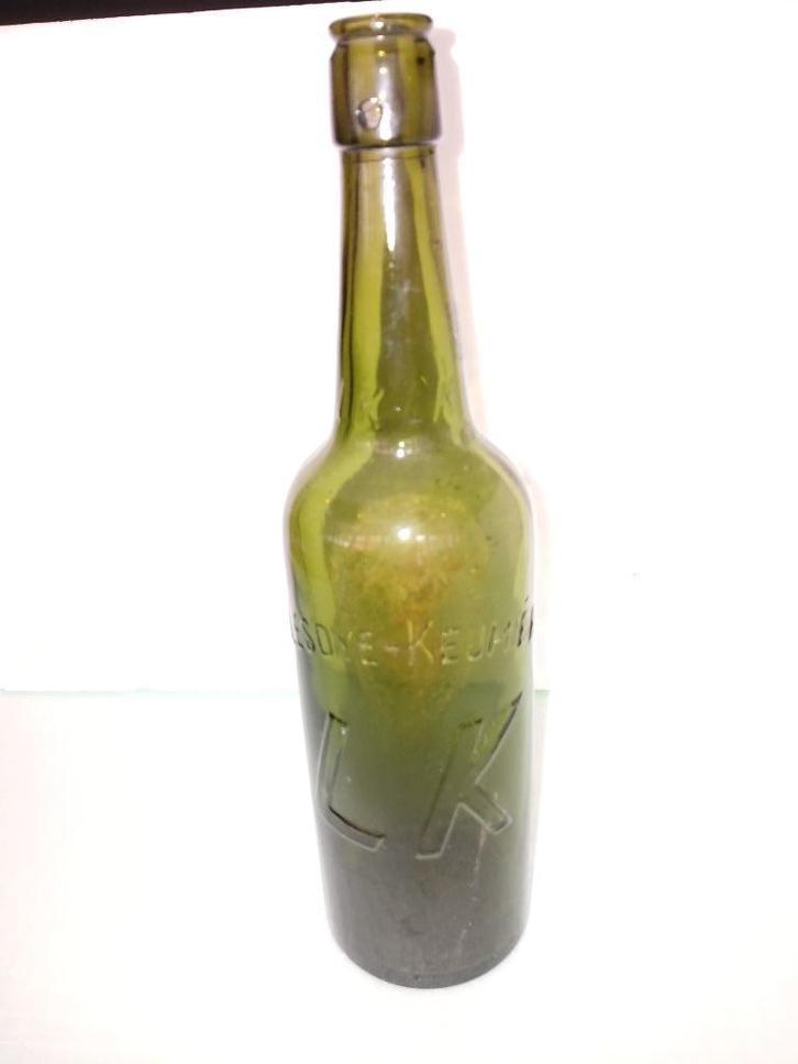 Oude LK-fles van de LESOYE-brouwerij in KEUMIEE, Verzamelen, Biermerken, Gebruikt, Flesje(s), Overige merken, Ophalen of Verzenden