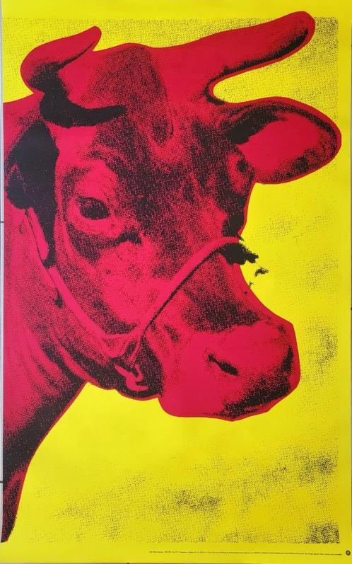 Andy Warhol - Cow - Red on Yellow - XXL Offset, Antiek en Kunst, Kunst | Litho's en Zeefdrukken, Verzenden