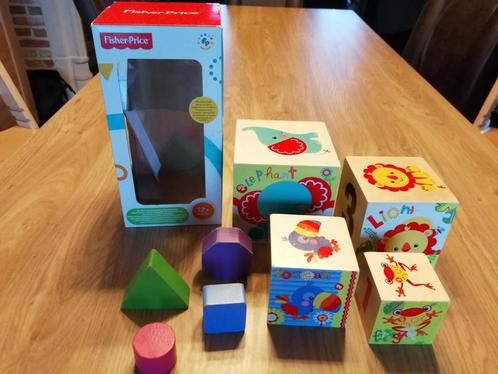 Mes premiers cubes empilables trieurs de formes - Fischer-Pr, Enfants & Bébés, Jouets | Jouets en bois, Utilisé, Autres types