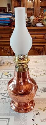 Lampes à pétrole art déco cuivre et laiton, Maison & Meubles, Lampes | Lampes de table, Comme neuf, Enlèvement, Art déco cuivre et laiton