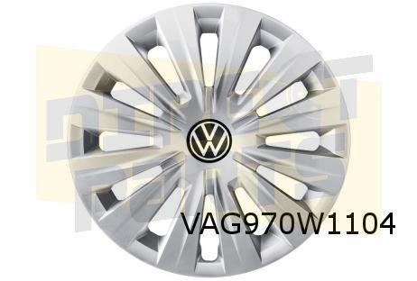 Volkswagen Wieldopset 15 inch (4x) (UWP chroomglans / zwart, Auto diversen, Wieldoppen, Nieuw, Verzenden