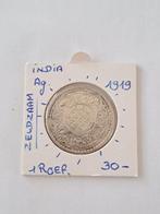 India 1 roepee 1919 AG ZELDZAAM  TOPMUNTJE  geres els!!, Postzegels en Munten, Munten | Azië, Ophalen of Verzenden