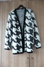 Wit zwart gebreide vest (K763), Taille 42/44 (L), Enlèvement ou Envoi, Comme neuf, True spirit