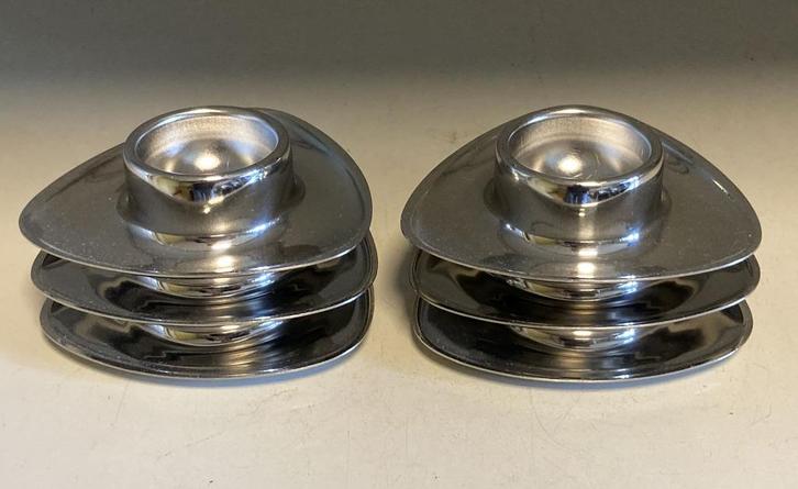 Set van 6 Alessi Alfra eierdoppen, Huis en Inrichting, Keuken | Servies, Gebruikt, Overige typen, Overige stijlen, Overige materialen