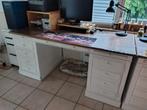 houten bureau met eiken blad, Huis en Inrichting, Bureaus, Ophalen, Gebruikt, Bureau