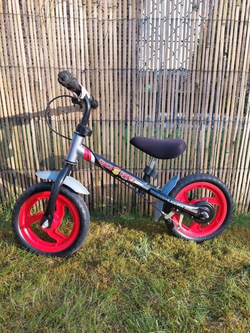 Stevige loopfiets Hudora rood/zwart 10 inch (1 tot 3 jaar), Kinderen en Baby's, Speelgoed | Buiten | Voertuigen en Loopfietsen