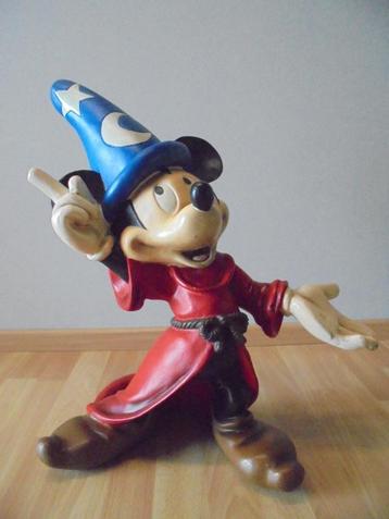 Groot Disney beeld Mickey Mouse Fantasia Tovenaar gesigneerd beschikbaar voor biedingen