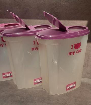Whiskas/ voorraadbox voor droogvoer/ 3 stuks beschikbaar voor biedingen