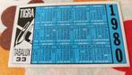 Auto-collant Tigra Tabalux Calendrier 1980, Ophalen of Verzenden, Nieuw