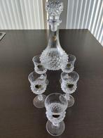 Karaf Cristal d'Arques met 5 borrelglazen, Verzamelen, Ophalen, Nieuw, Borrel- of Shotglas