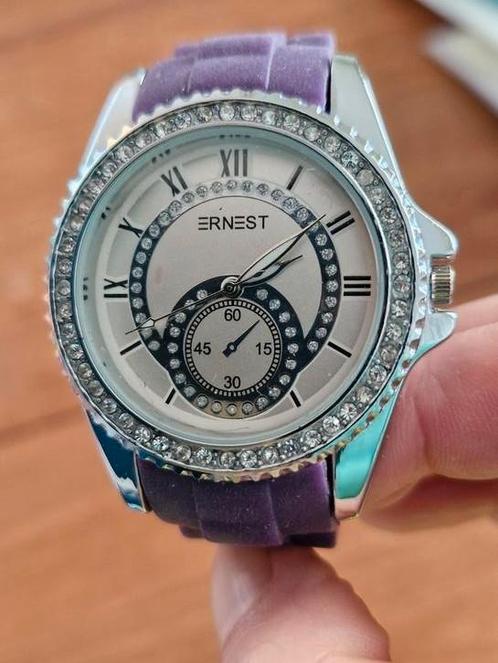 Polshorloge van merk Ernest, Handtassen en Accessoires, Horloges | Dames, Zo goed als nieuw, Polshorloge, Staal, Staal, Ophalen of Verzenden