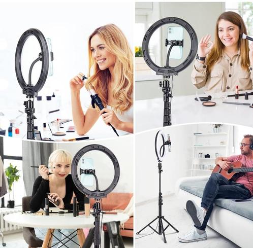 LED Ring Light/Studio lamp 26cm met Verstelbaar Statief NEW, Huis en Inrichting, Lampen | Tafellampen, Nieuw, Ophalen of Verzenden