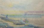 Marie Habsch (1931): Mer du Nord (61 x 45 cm), Antiquités & Art, Art | Peinture | Classique, Enlèvement ou Envoi