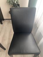 Henriksdal IKEA zwarte leren stoelen, Vijf, Zes of meer stoelen, Gebruikt, Leer, Zwart