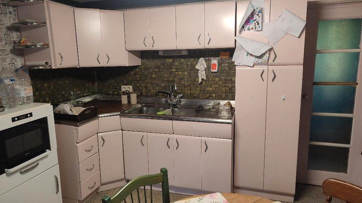 Jaren vijftig keukentje vintage voor liefhebber, Huis en Inrichting, Keuken | Complete keukens, Gebruikt, Hoekkeuken, Overige kleuren