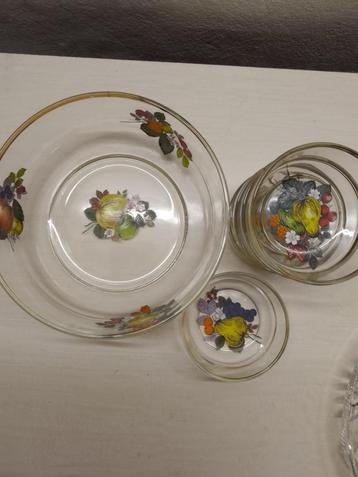 vintage fruitschaal boussu,theelicht,vaas beschikbaar voor biedingen