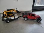 Bruder - Jeep Wrangler met aanhangwagen en bobcat CAT, Enlèvement