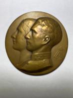 Médaille Roi Albert Ier et Reine Elisabeth, Ophalen of Verzenden, Brons
